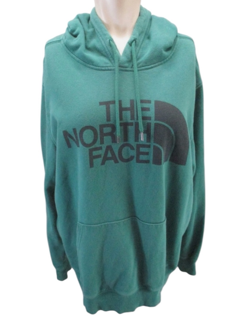THE NORTH FACE Men’s Teal Green Logo Pullover Hoodie Size Large — SUPER COMFY!!! - Picture 3 of 11